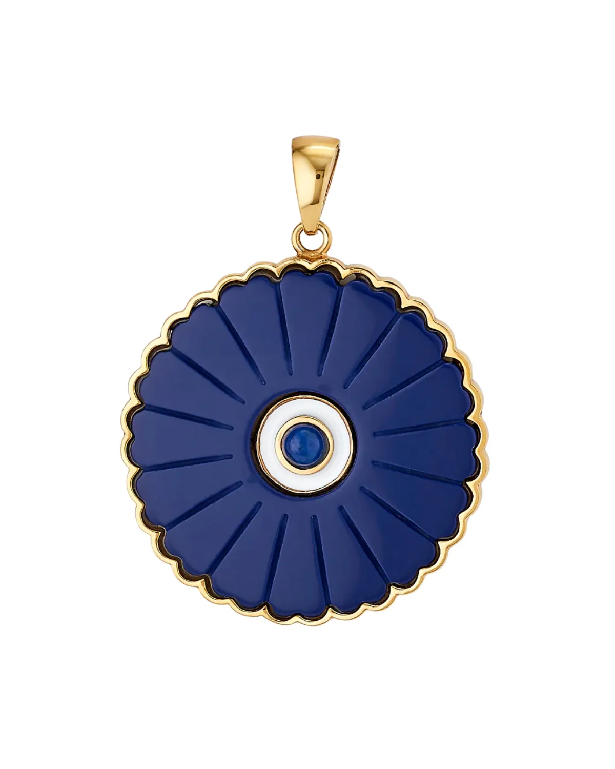 Large Sunflower Pendant (Lapis)