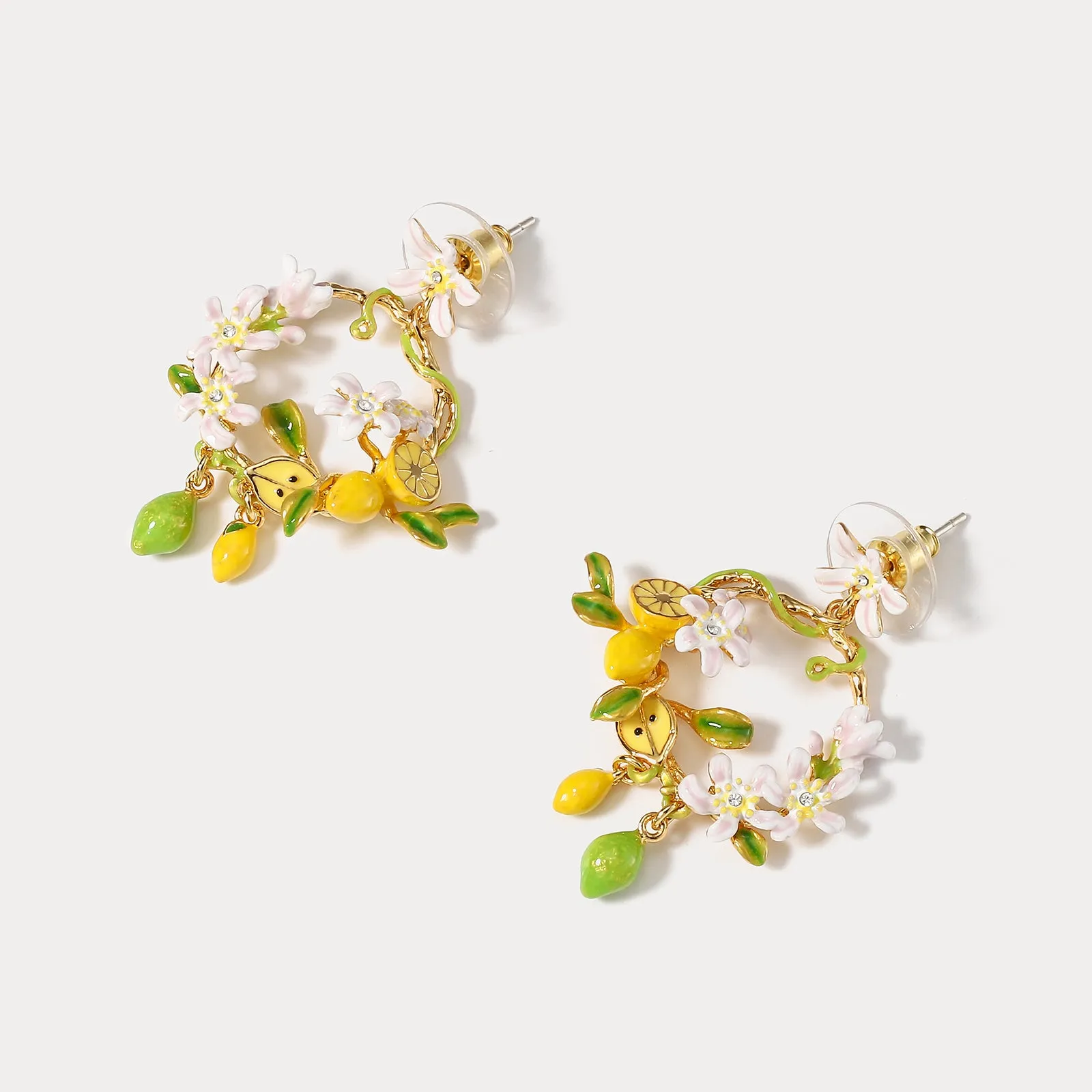 Lemon Garland Earrings