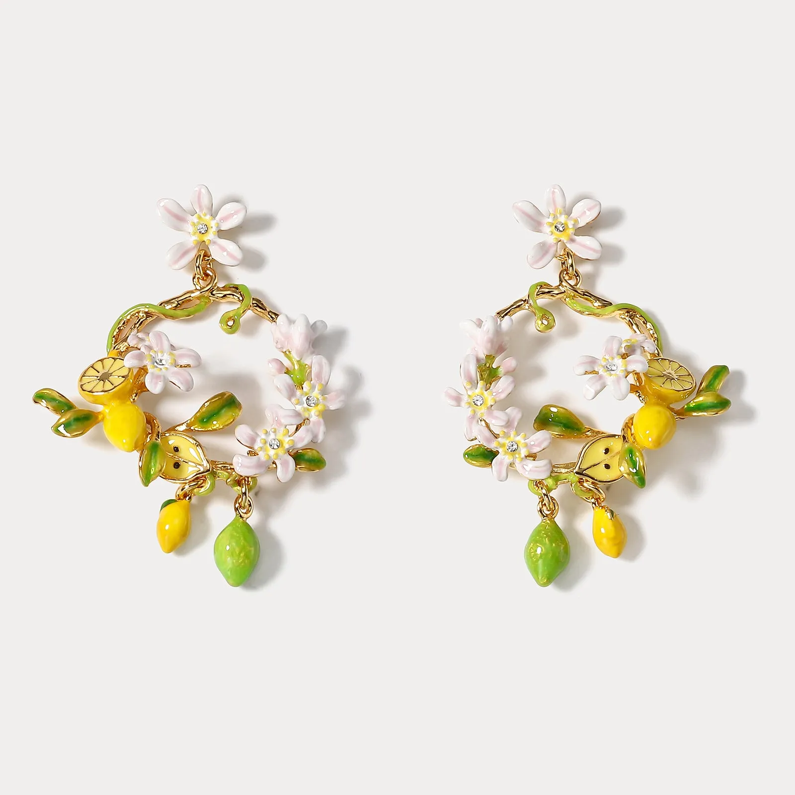 Lemon Garland Earrings