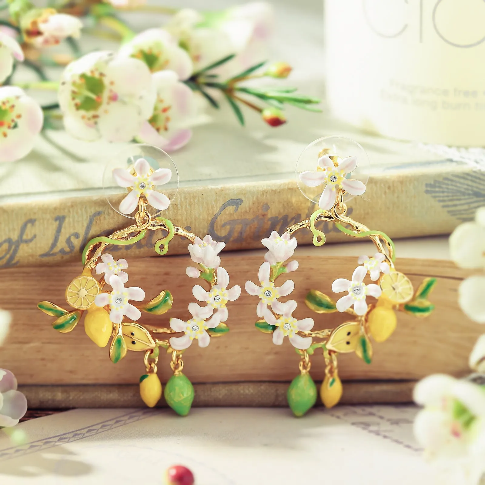 Lemon Garland Earrings