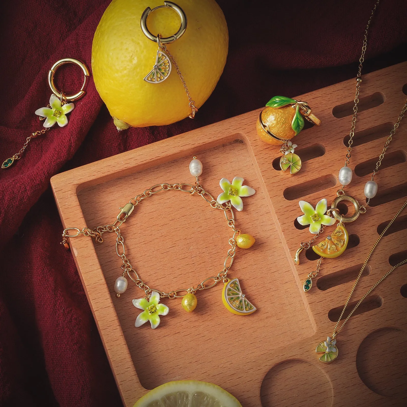 Lemon Locket Pendant Necklace