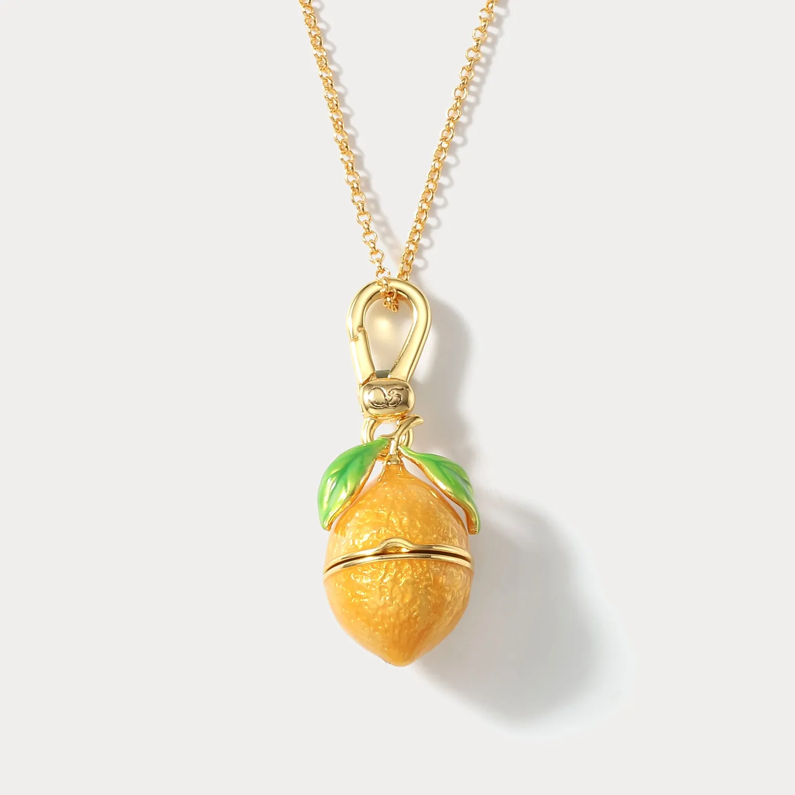 Lemon Locket Pendant Necklace