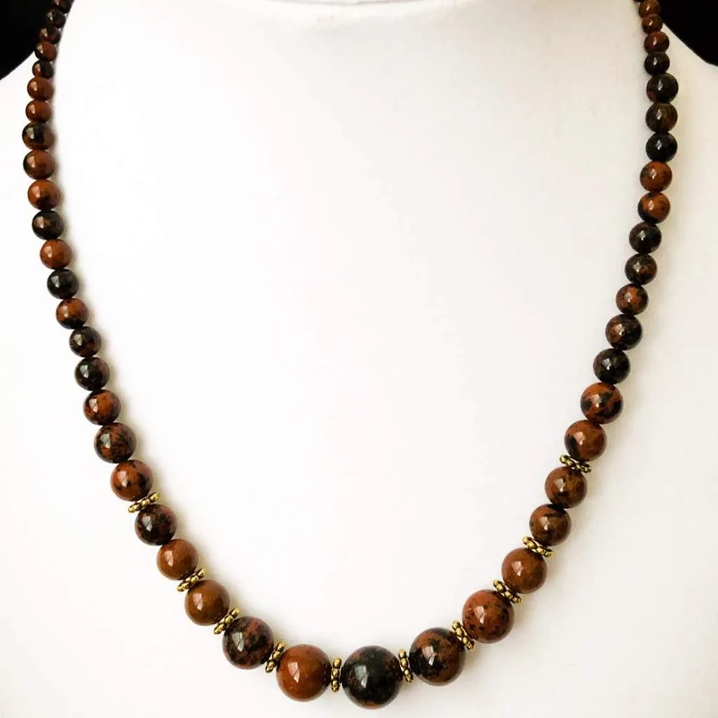 Mahogany Beaded Necklace