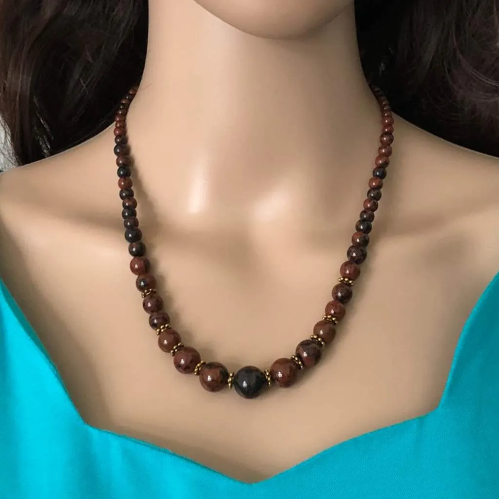 Mahogany Beaded Necklace