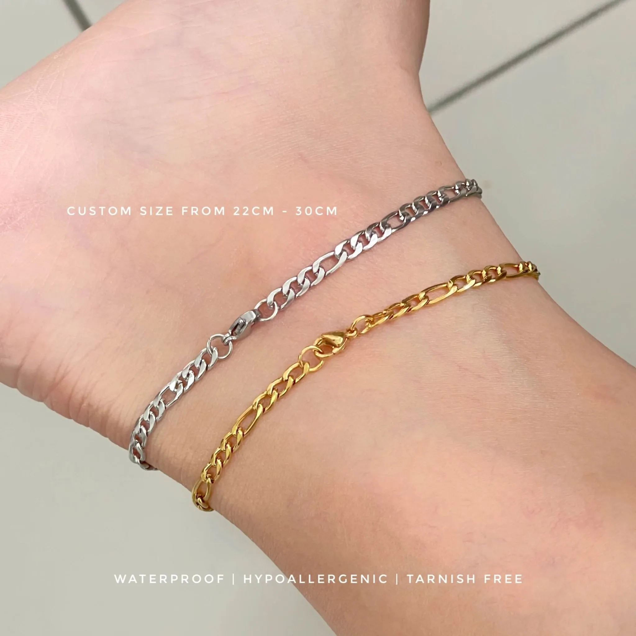 Mini Figaro Chain Anklet