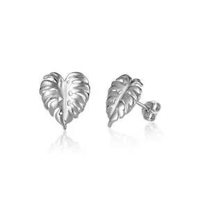 Monstera Leaf Stud Earrings