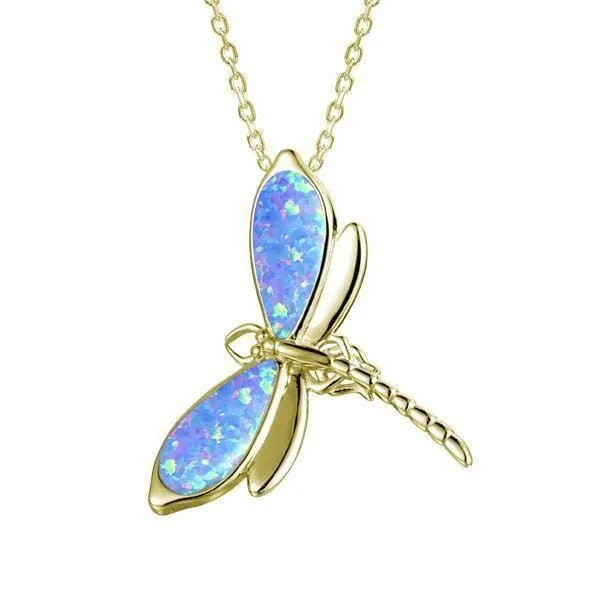 Opal Dragonfly Pendant