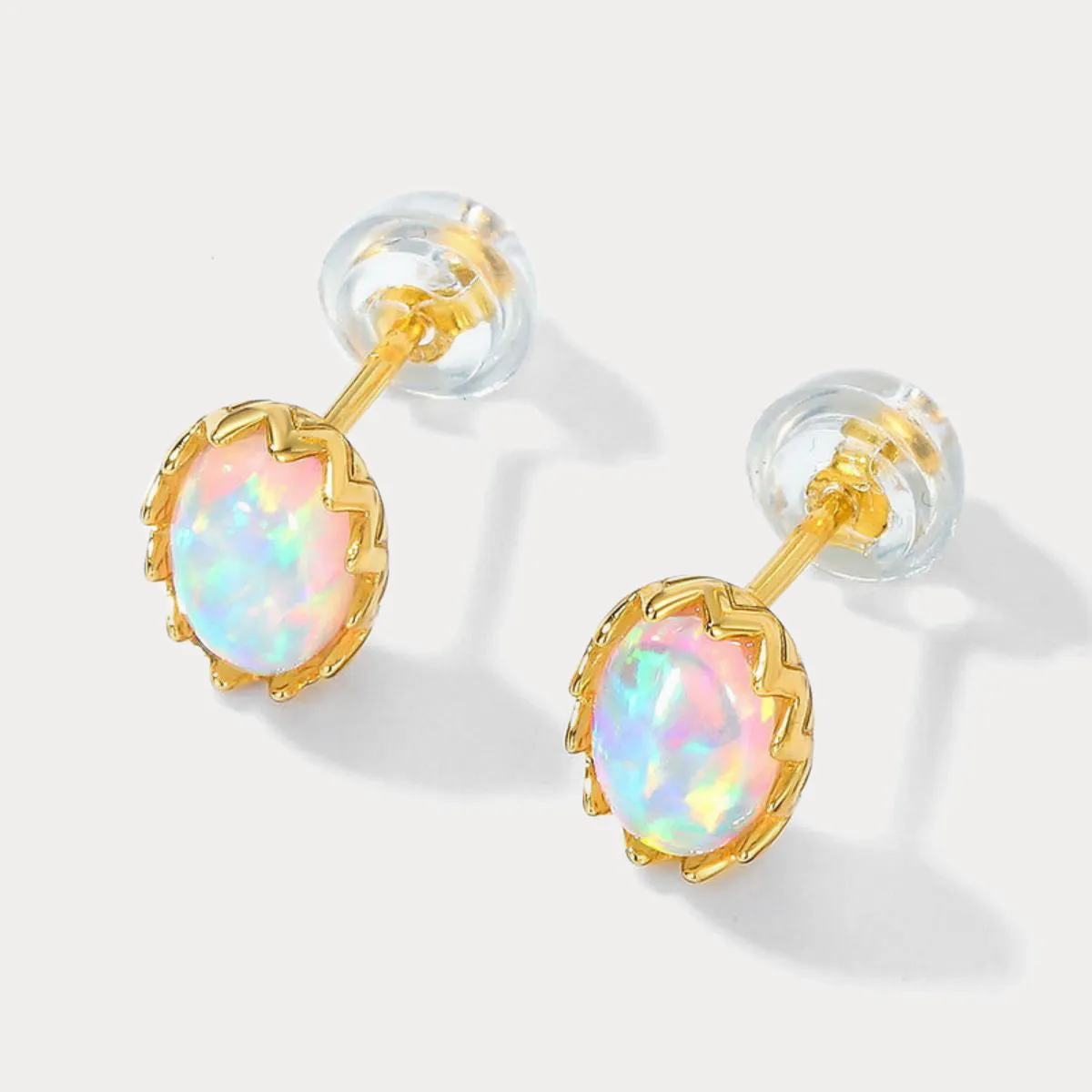 Opal Stud Earrings