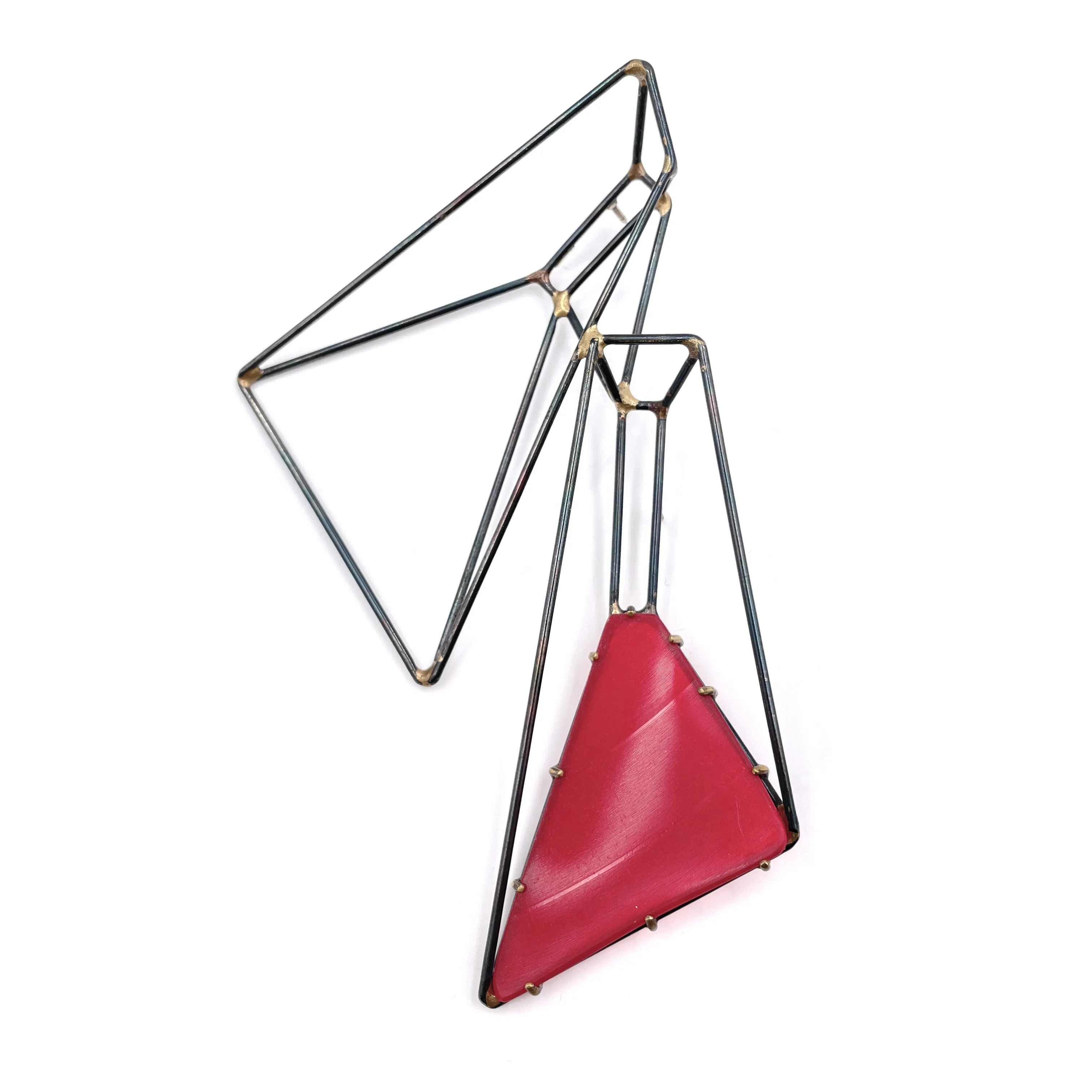 Paired Trapezoid Brooch