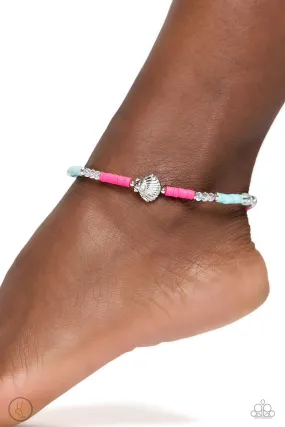 Paparazzi Carefree Coral Pink Anklet Bracelet