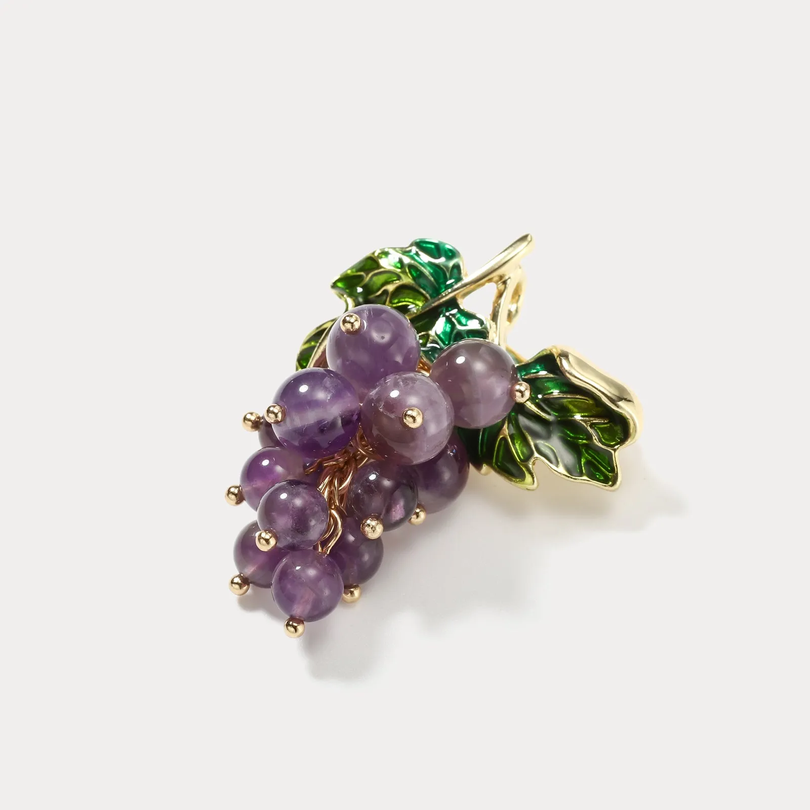 Purple Grape Brooch