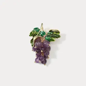 Purple Grape Brooch