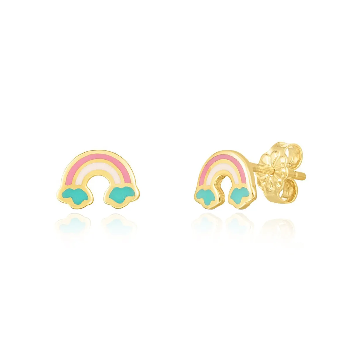 Rainbow Enamel Stud Earrings