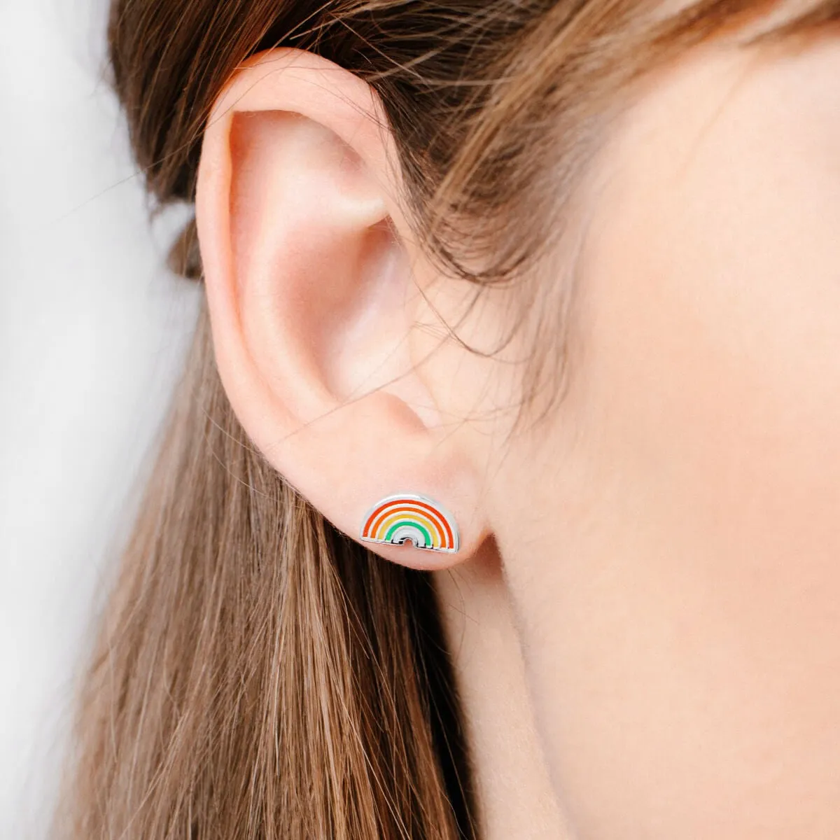 Rainbow Stud Earrings