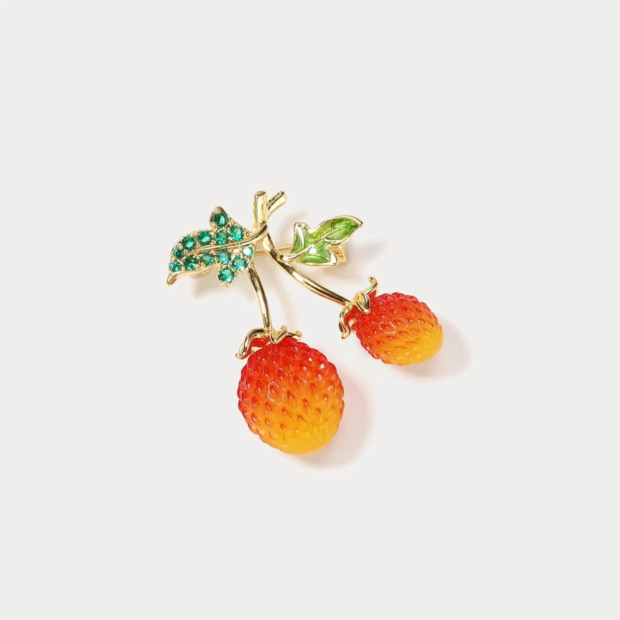 Raspberry Brooch