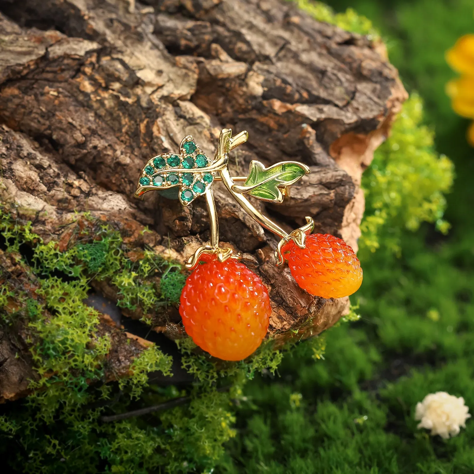 Raspberry Brooch