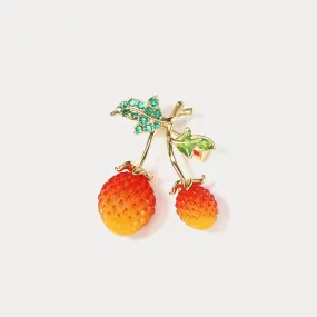 Raspberry Brooch