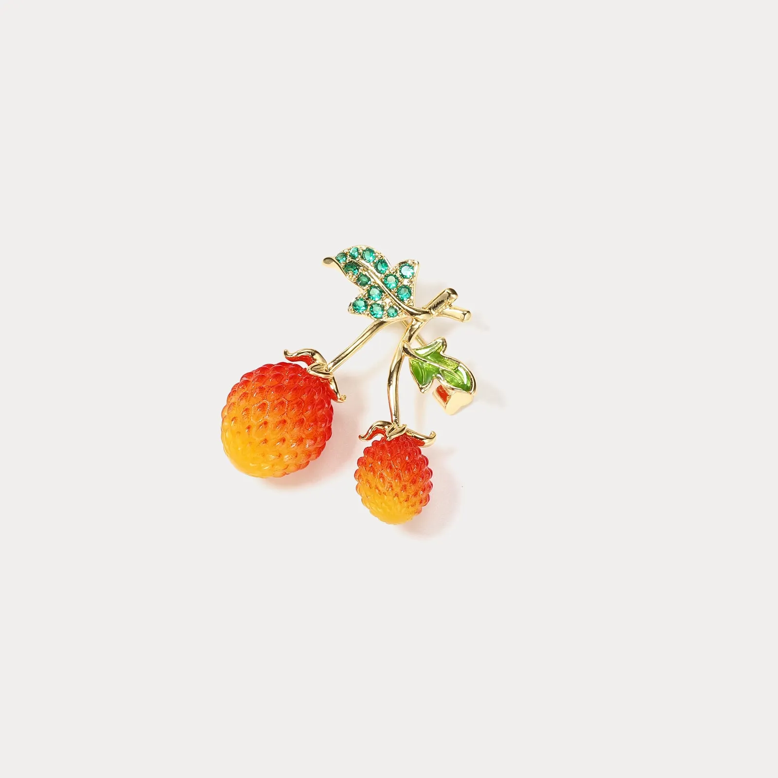 Raspberry Brooch