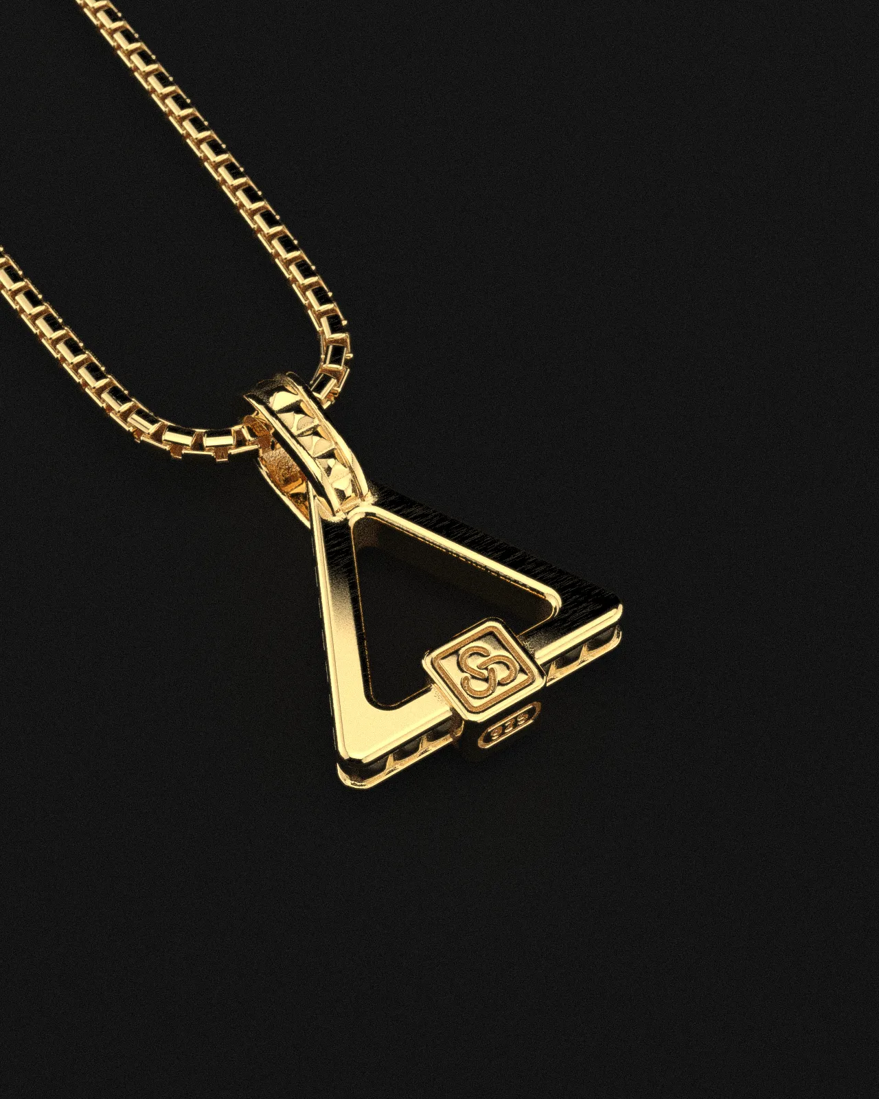 Raw Pyramid Pendant