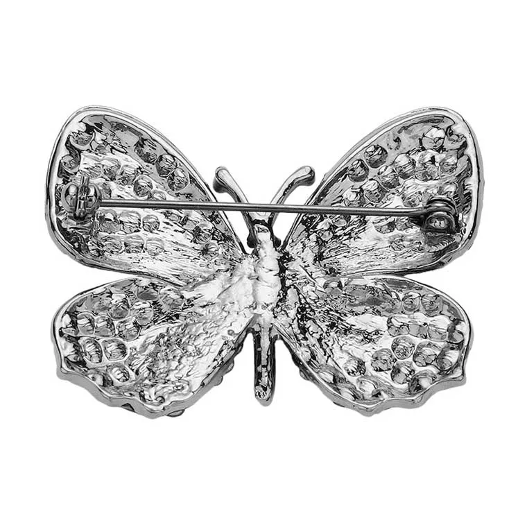 Rhinestone Pave Butterfly Pin Brooch