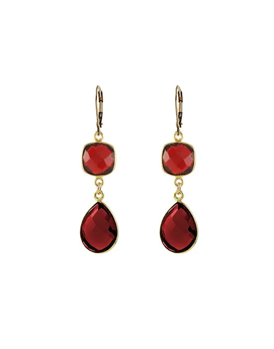 Ruby Red Earrings