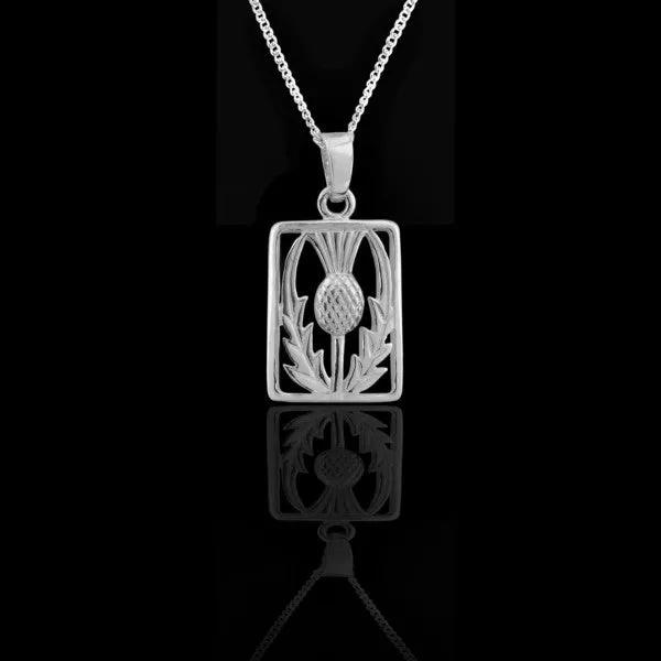 Scottish Thistle Pendant Rectangle