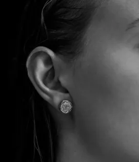 SILVER PICASSO STUD EARRINGS