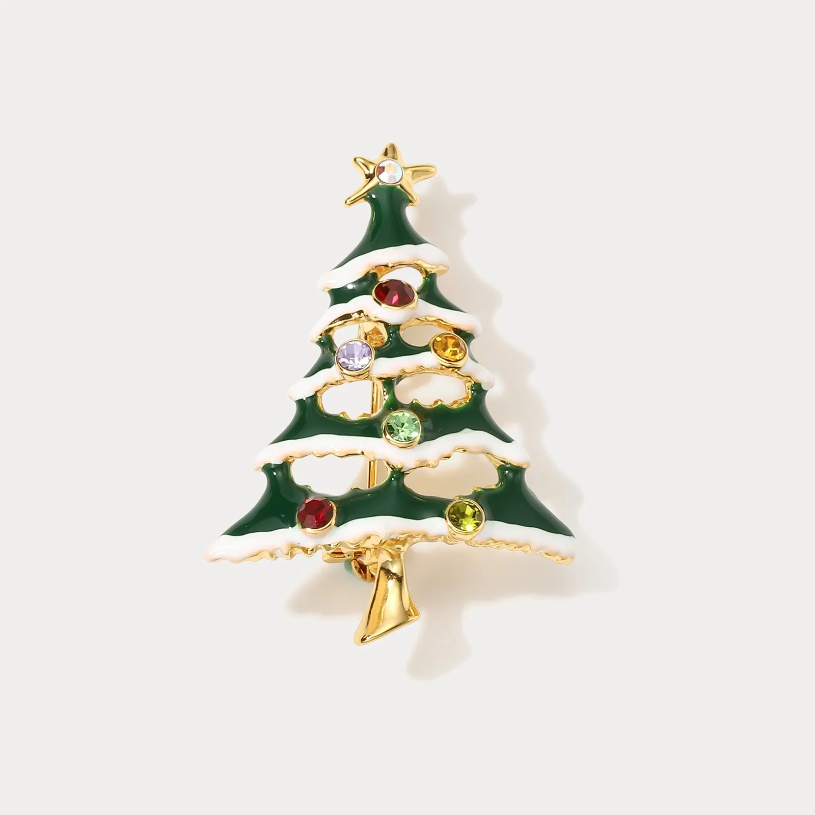 Sparkly Christmas Tree Brooch