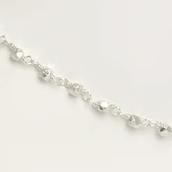 Sterling Silver Nugget Anklet