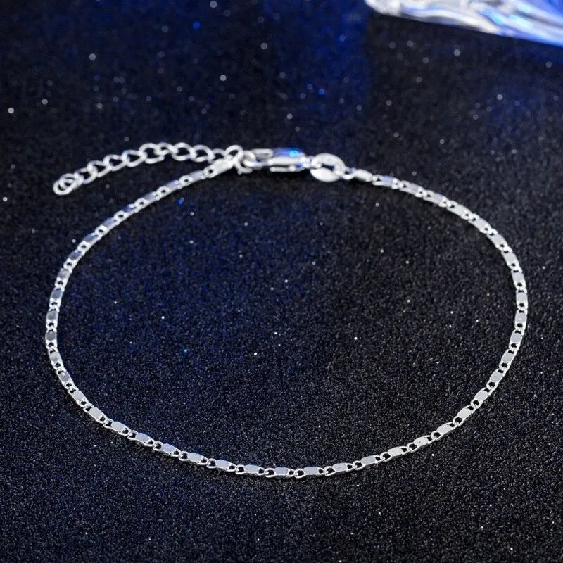 Sterling Silver Two Layers Star Anklet