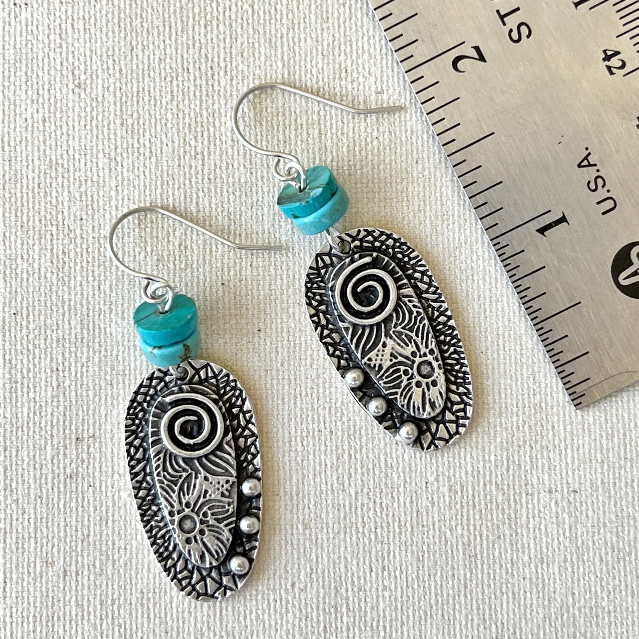 Textured Swirl Earrings