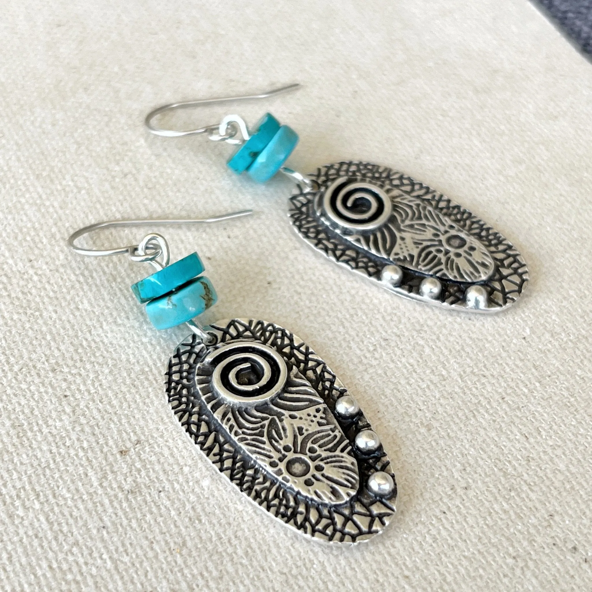 Textured Swirl Earrings