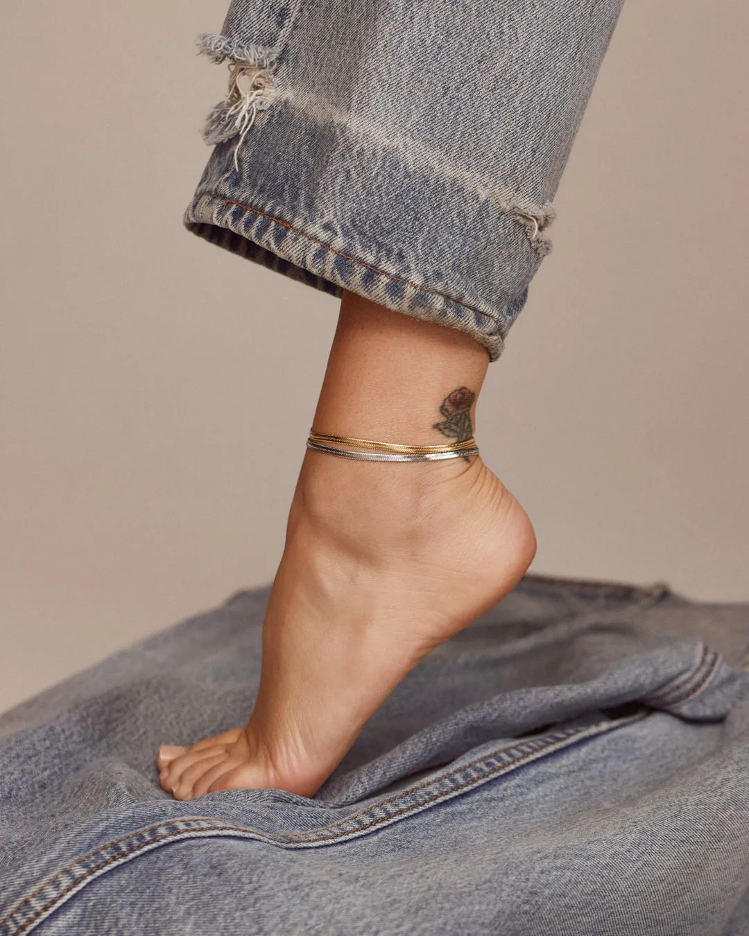 The Mercer Anklet- Silver