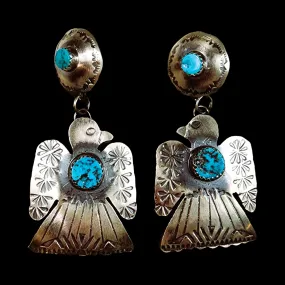 Thunderbird & Turquoise Earrings