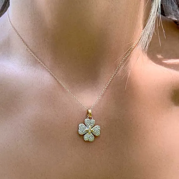 Vintage Diamond Flower Pendant