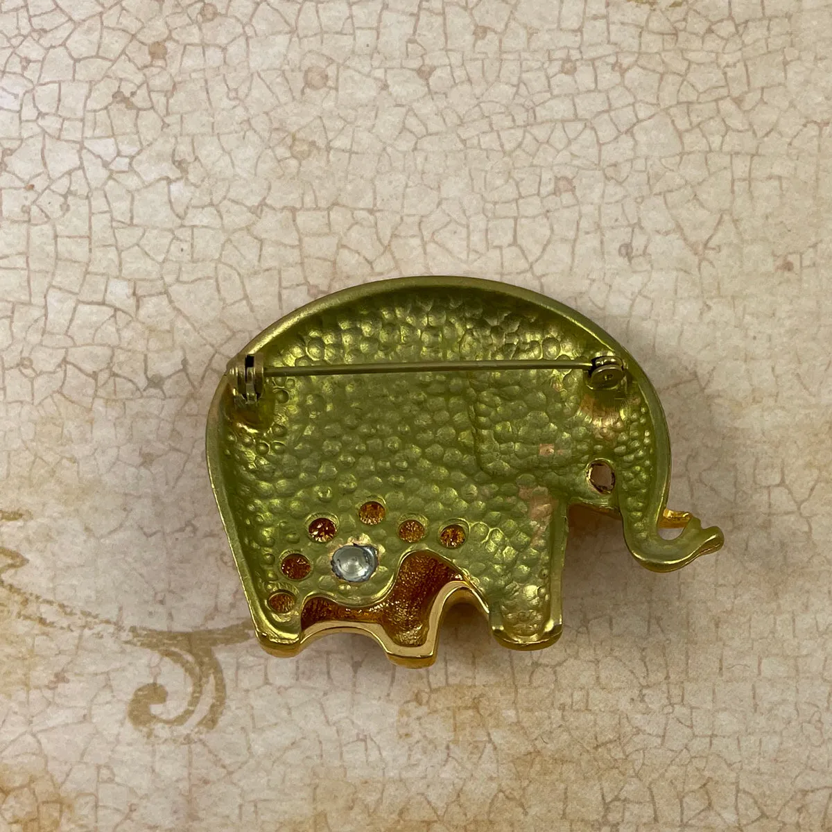 Vintage Mother & Baby Elephant Brooch