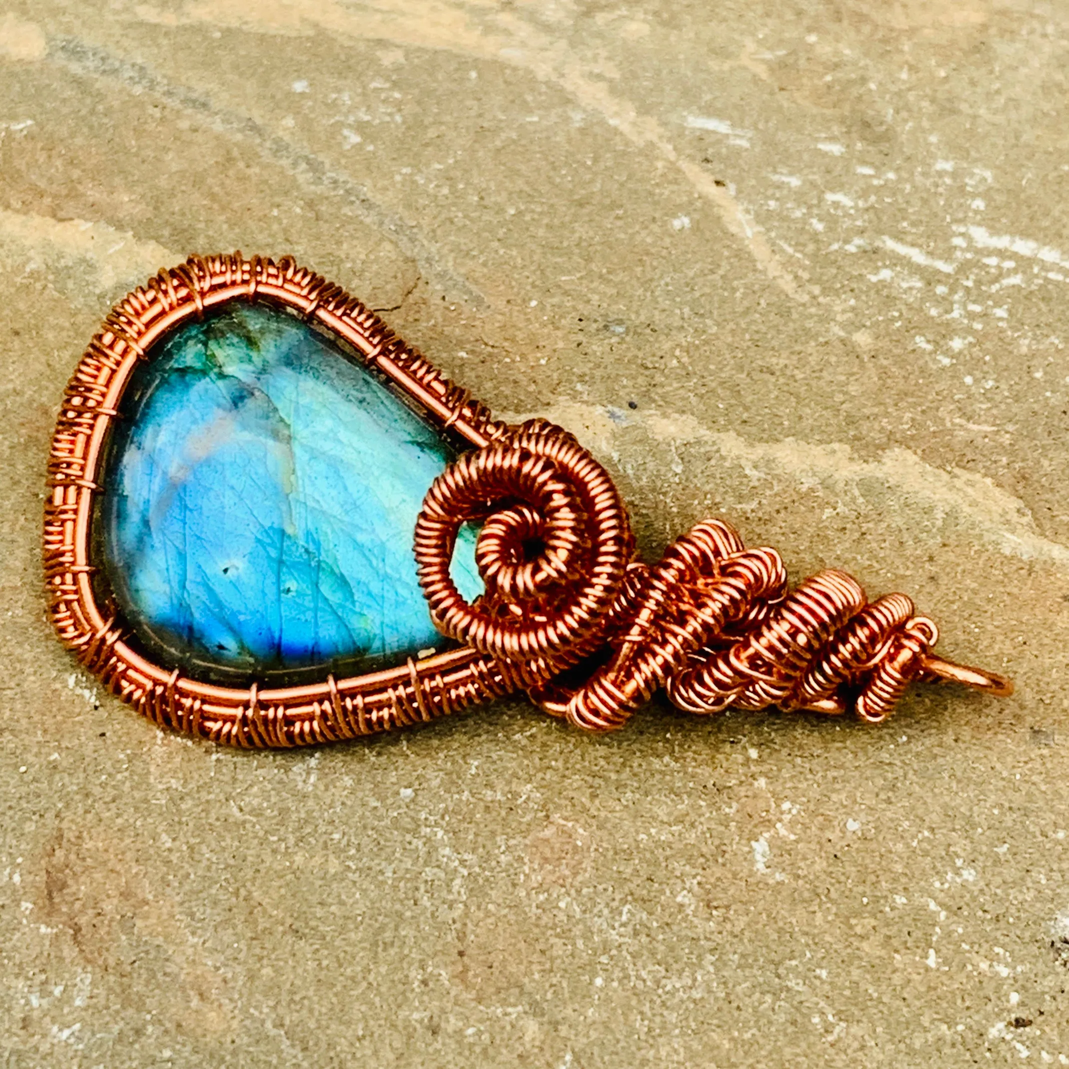 Wire Wrapped Labradorite Pendant