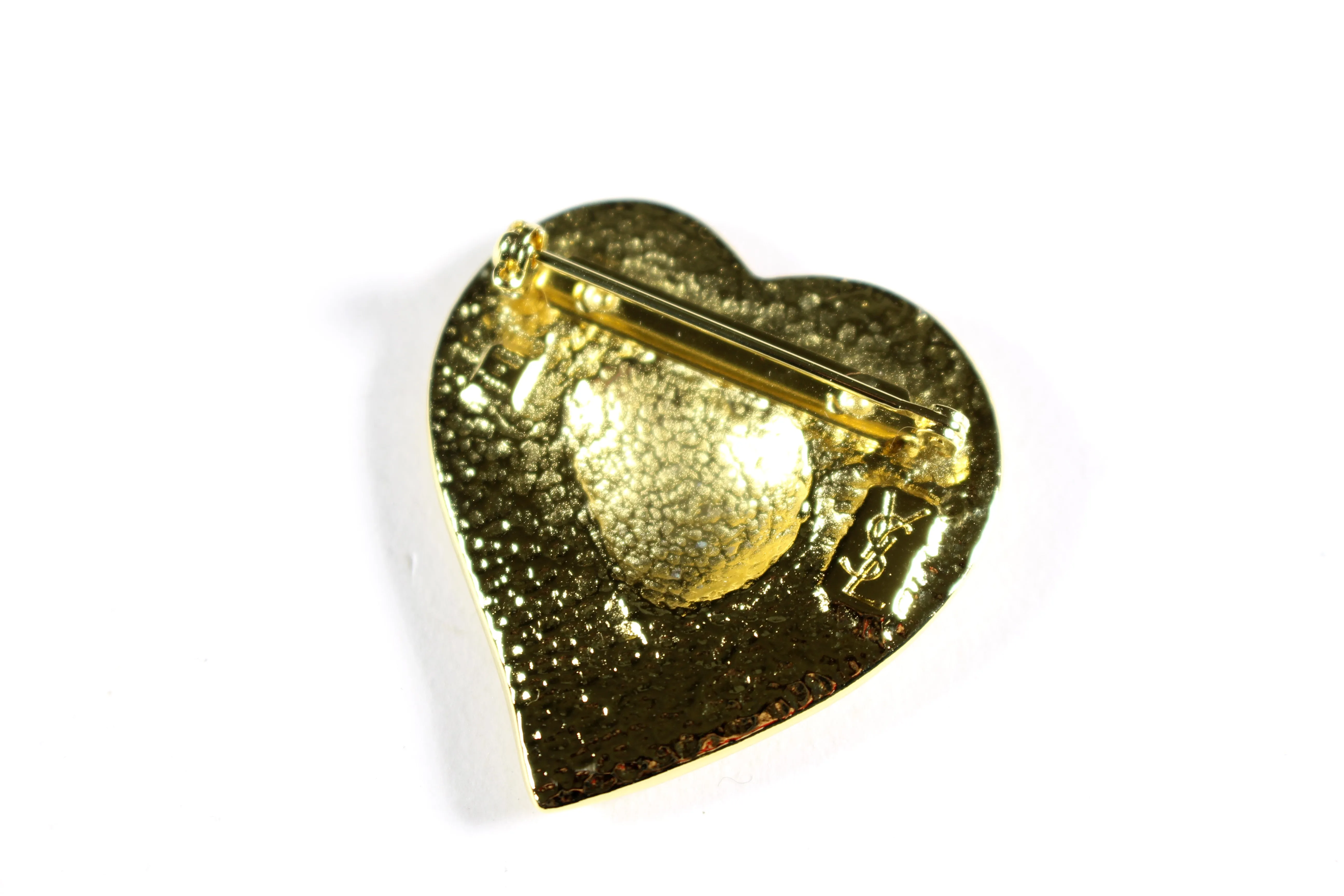 YVES SAINT LAURENT heart brooch