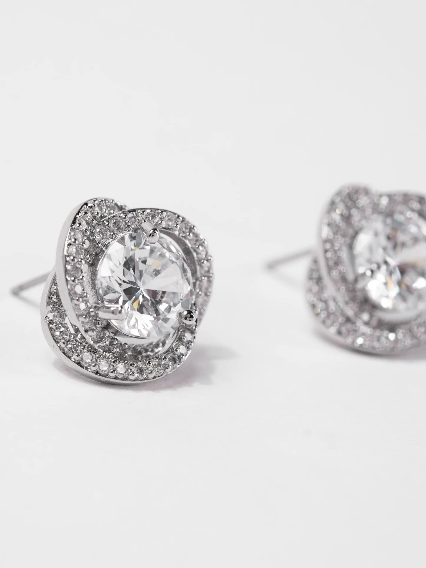 Zoe Stud CZ Rhinestone Earrings